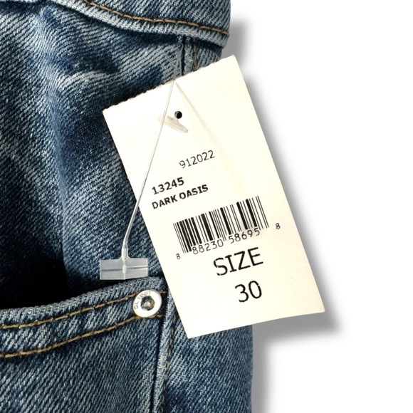 DL1961 Emilie Straight Ultra High Rise Vintage 31" Jeans, Dark Oasis, Size 30 - Picture 6 of 15